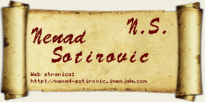 Nenad Sotirović vizit kartica